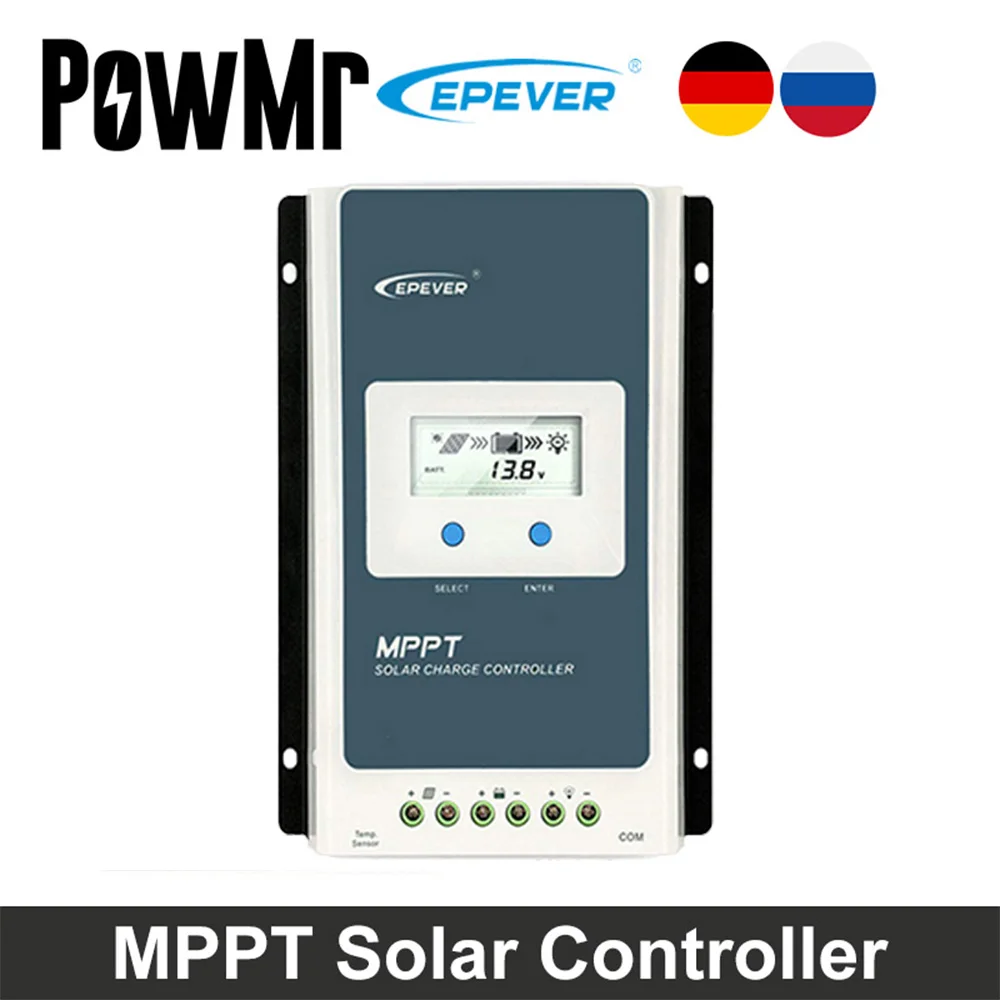 Powmr mpptソーラーコントローラー10a20a 30a 40a epeaver tracer LCDソーラーパネルレギュレーター12v 24v鉛蓄電池用  AliExpress