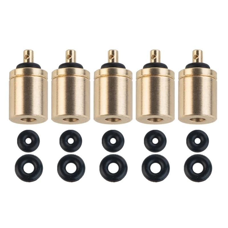 

yunyun 5 Pcs Camping Gas Canister Adapter Portable Brass Refill Adapter Outdoor Hiking Butanes Canister Inflation Tool Durable