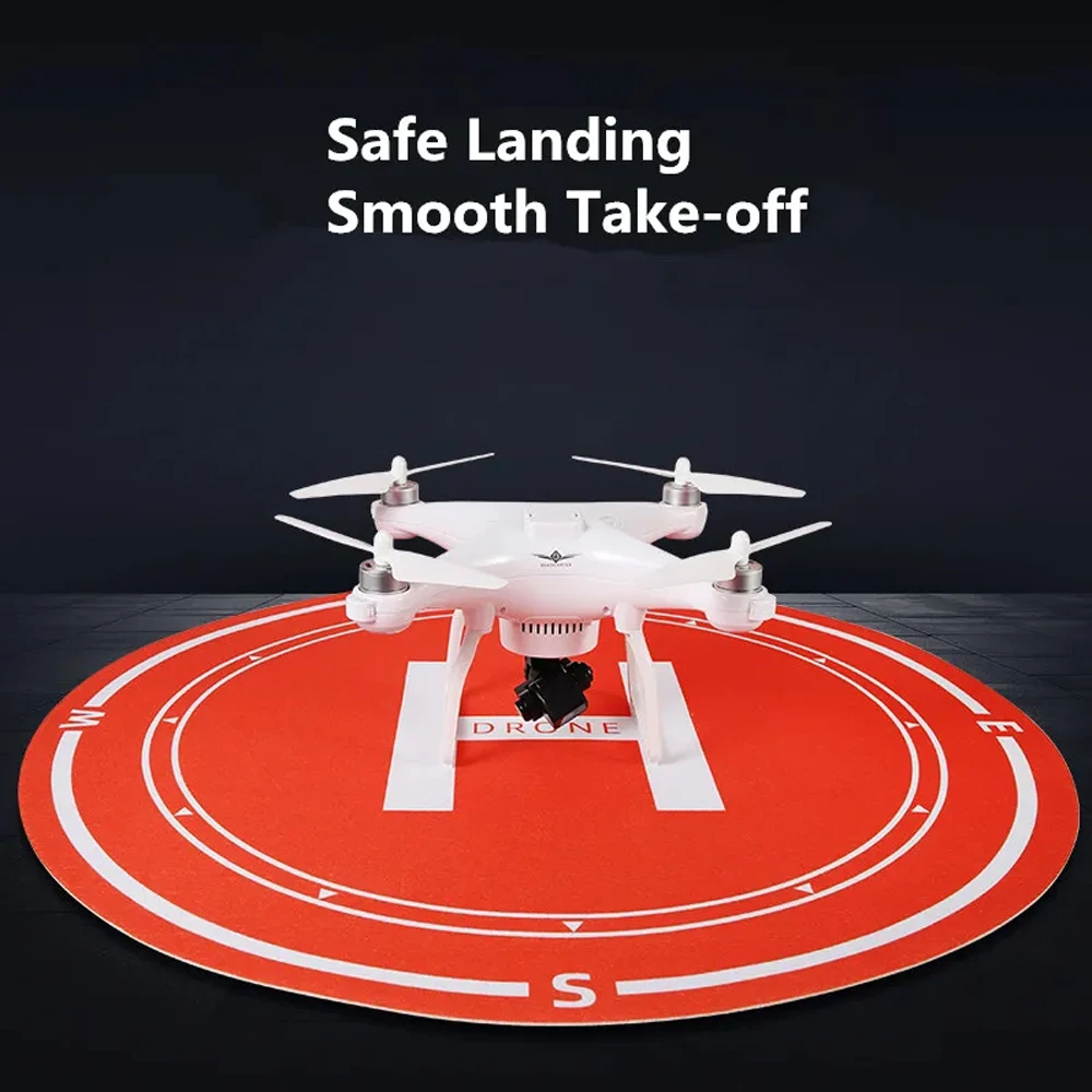 Tapis d'atterrissage pour drone pliable et antidérapant de 50cm plié dans sa housse de transport
