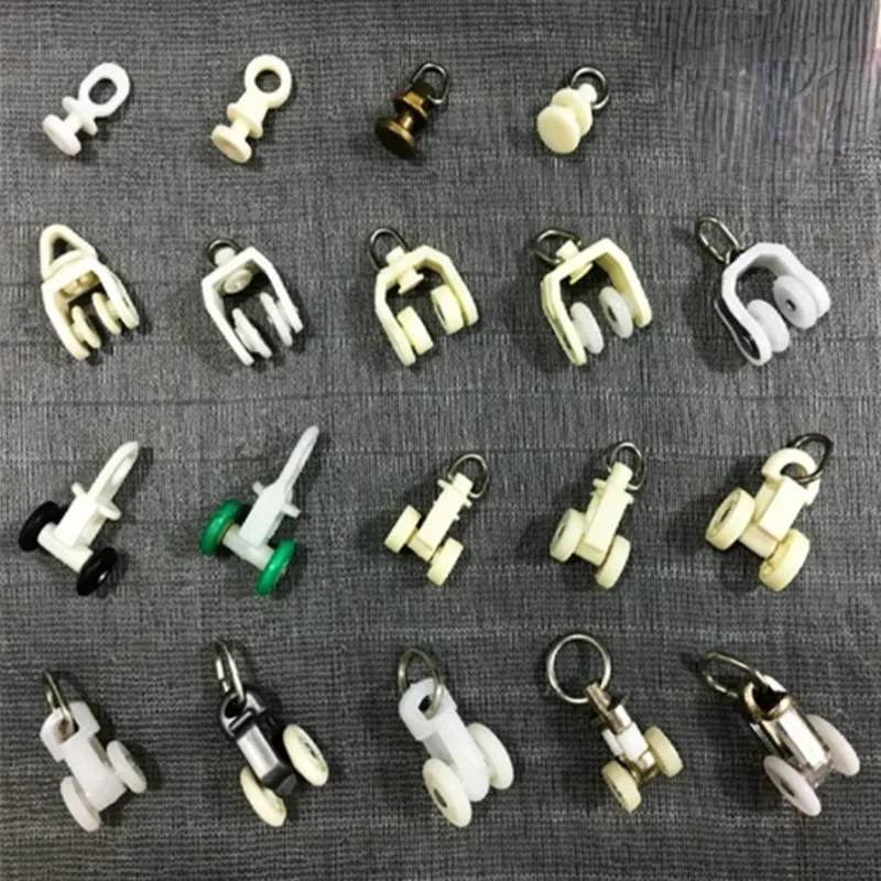 Description Picture 2 of item30pcs Curtain Hooks Curtain Track Pulley Nano Wheel Bathroom Door Curtains Sliding Roller Home Curtain Rod Hardware Accessories