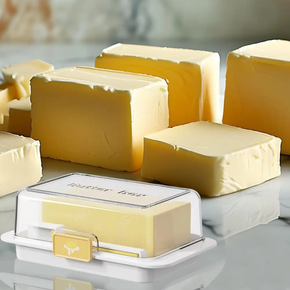 Butter Storage Container Keeper Box Butter Cutter Dish With Airtight Lid Storage Box With Cutting Spoon For Fridge