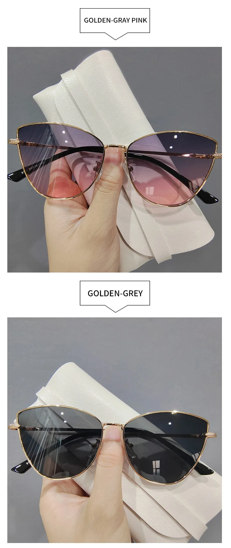 2023 Retro Gradient Small Cat Eye Occhiali da sole per donna Uomo Trendy europeo Anti UV 400 Shades Cateye Occhiali da sole Partito_voghion.com