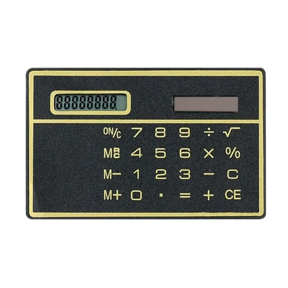 

Ultra Thin Solar Power Calculator with Touch Screen Credit Card Design Portable Mini Calculator for Business School New 8 Digit