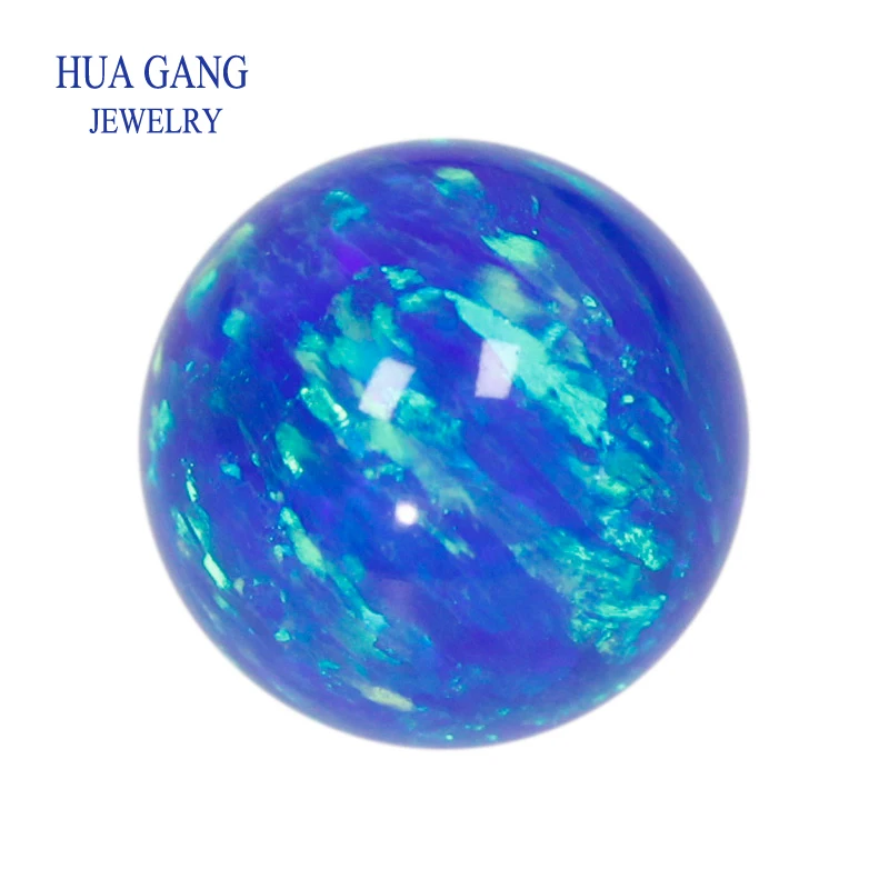 5 Pz-20 Pz/Lotto Spedizione Gratuita 2Mm 3Mm 4Mm 5Mm Op05 Blu Opale Pietre Palla Sintetica Opale Di Fuoco Perline