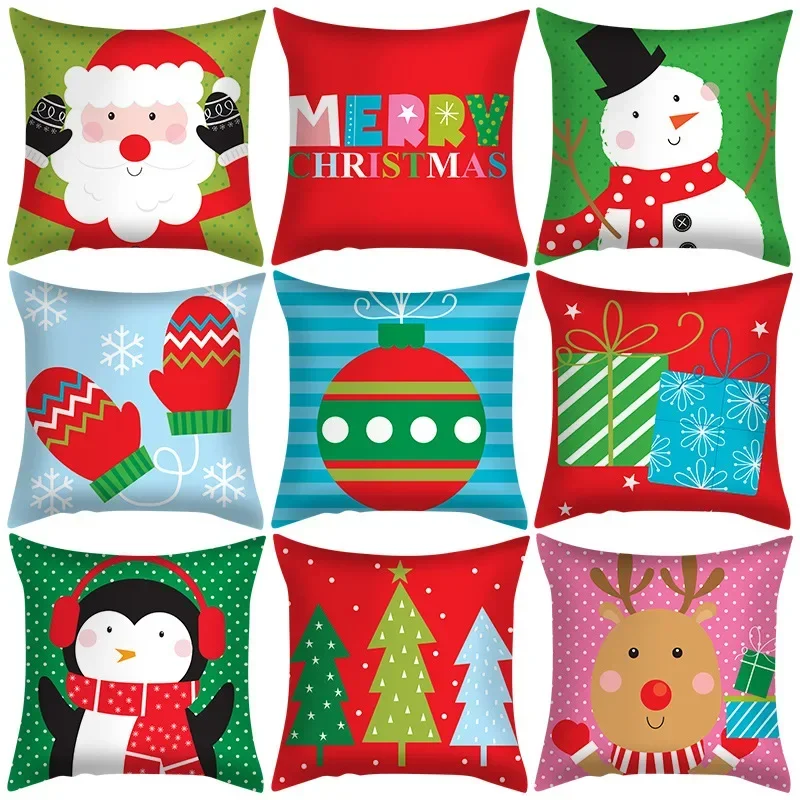

Christmas Pillowcase Cartoon Nordic Cross-border Cushion Pillow for Living Room and Bedroom