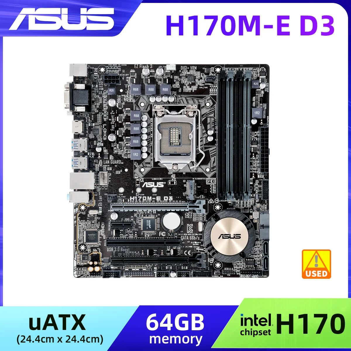 LGA1151MotherboardAsusH170MED3DDR3IntelH17064GBPCIE30SATA3.jpg