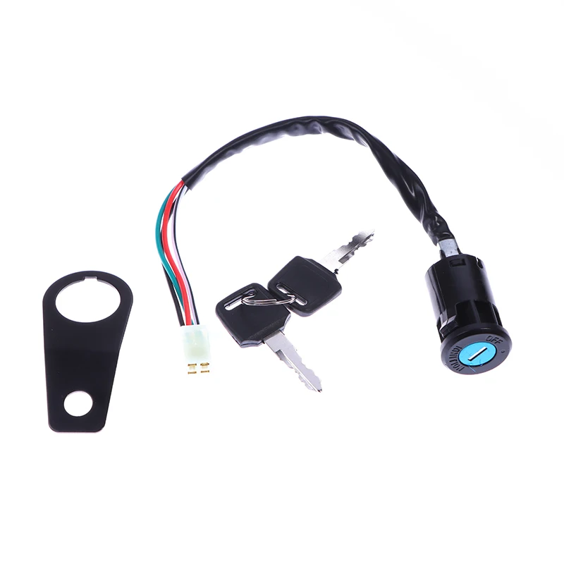 DIY Accessories Universal Motorcycle Start The Ignition Switch Lock Key With Bracket For Most 50cc 70cc 90cc 110cc 150cc 1 Set