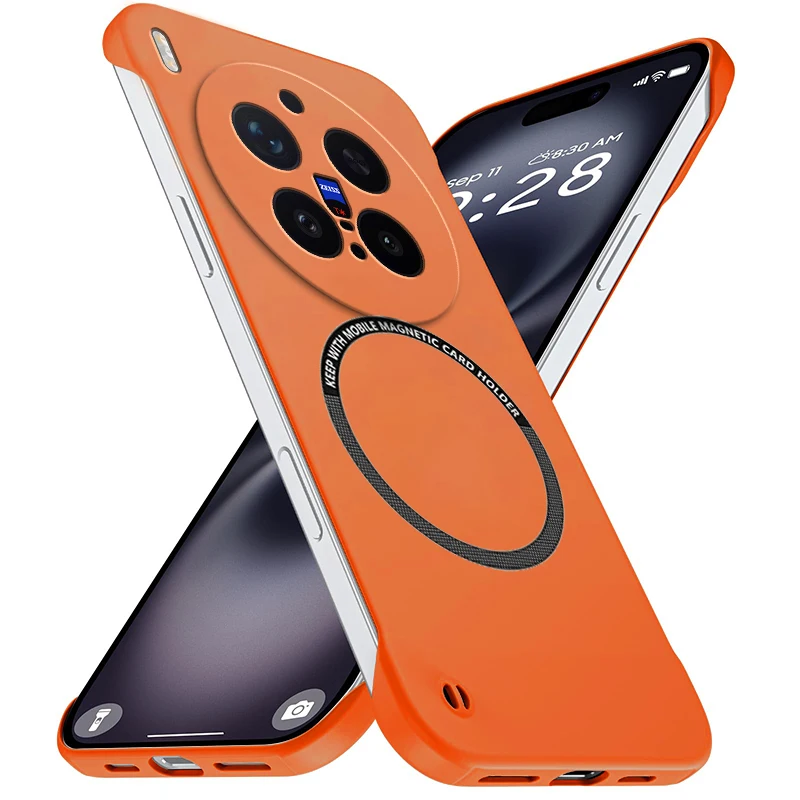 Magnetic Slim Frameless Case - Lightweight Matte Anti-Scratch Hard Cover, Borderless Shockproof Armor