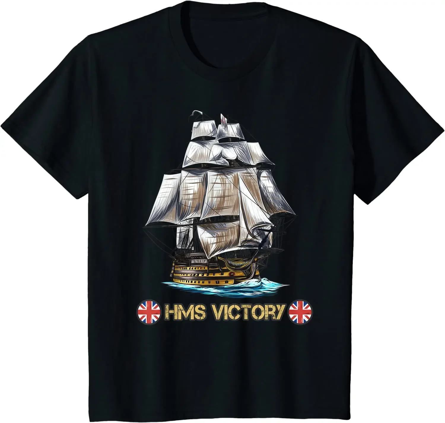 

Great Britain Royal Naval Ship of The Line HMS Victory Men T-Shirt Short Sleeve Casual 100% Cotton O-Neck Shirts