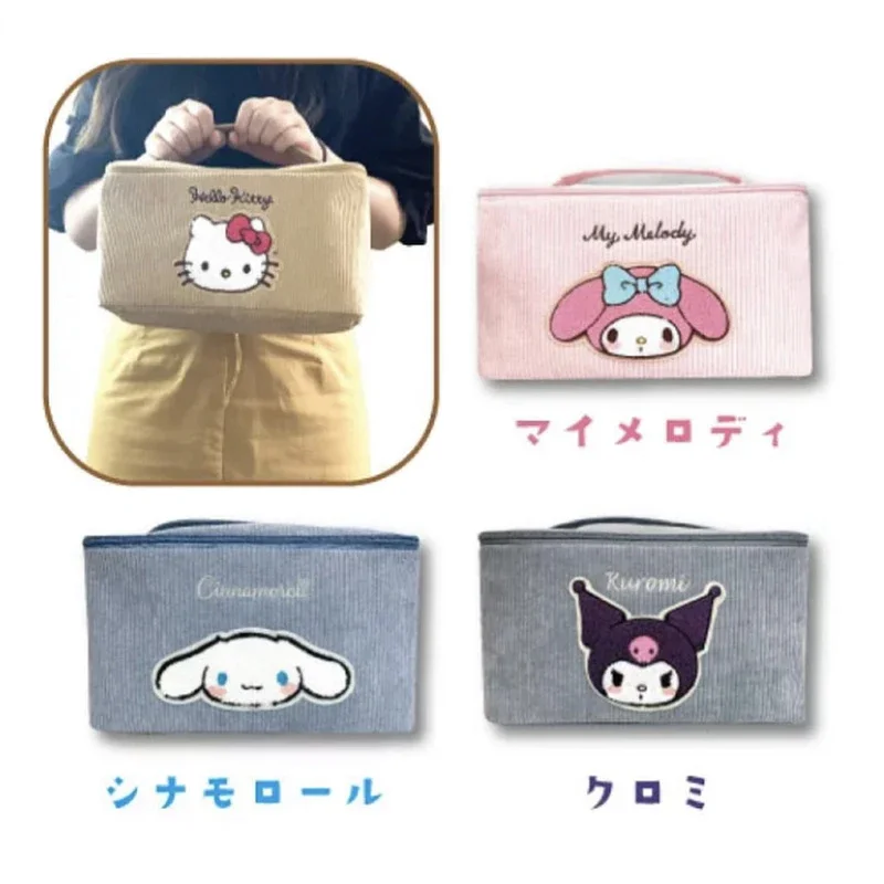 

Sanrios Cinnamoroll Kuromi Mymelody мультяшная Вельветовая косметичка kawaii аниме плюшевая вышивка косметичка сумочки подарки