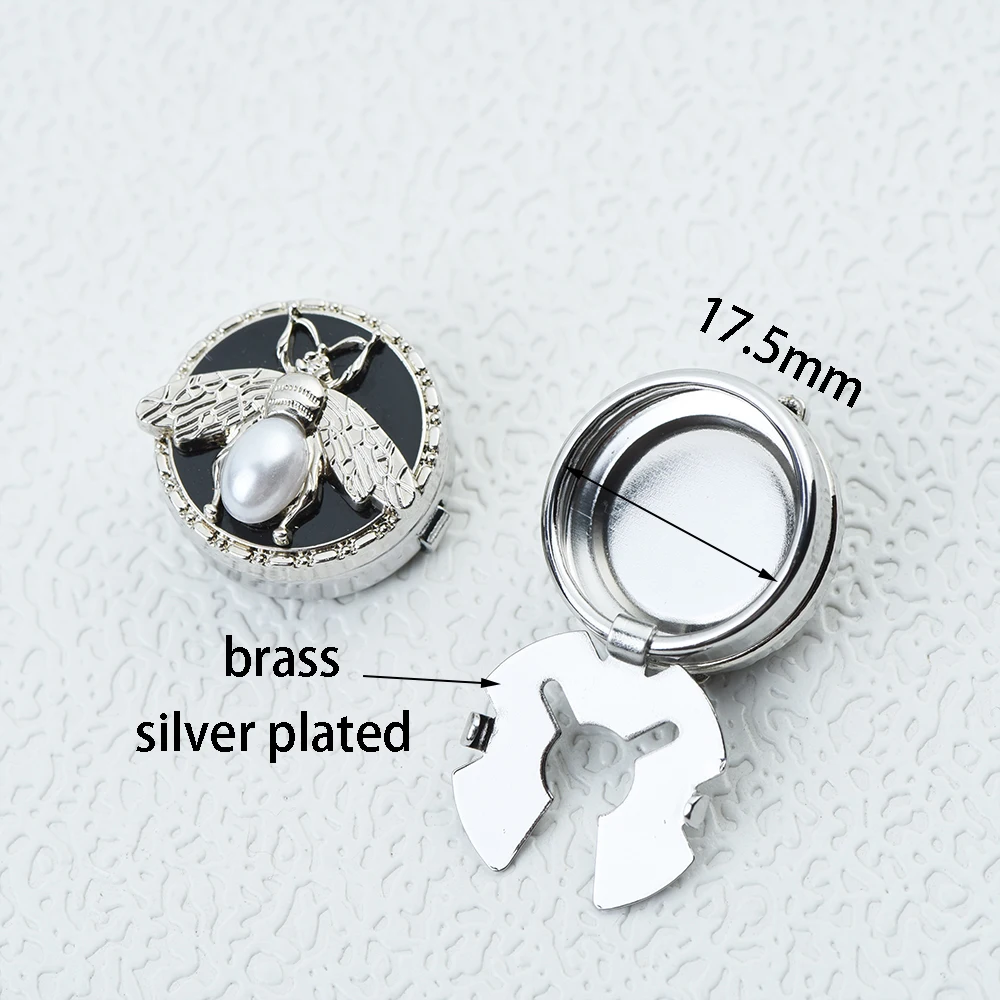2PCS Cute Pearl Bee Button Covers Set Round Cufflinks Button Apparel Decorative For Shirts Tuxedos & Dresses