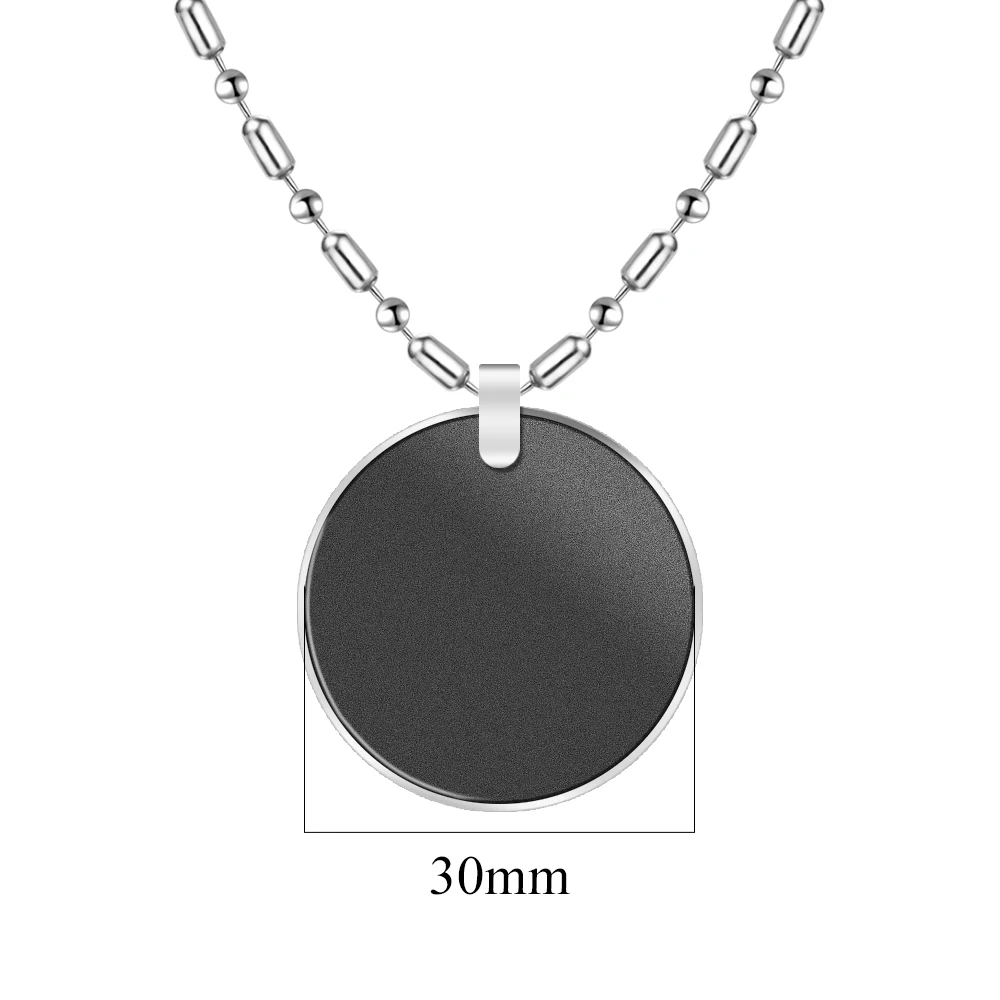 Vulkanstein Anhänger Energie Runde Halskette Für Männer Edelstahl Kette Link Gesundheit Schmuck Zubehör Großhandel – Detail 6