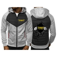 2025 printemps et automne homme Cardigan manteau à glissière veste Goldwing GL1800 japon motos Logo imprimé quotidien Simple Style sweats à capuche 5