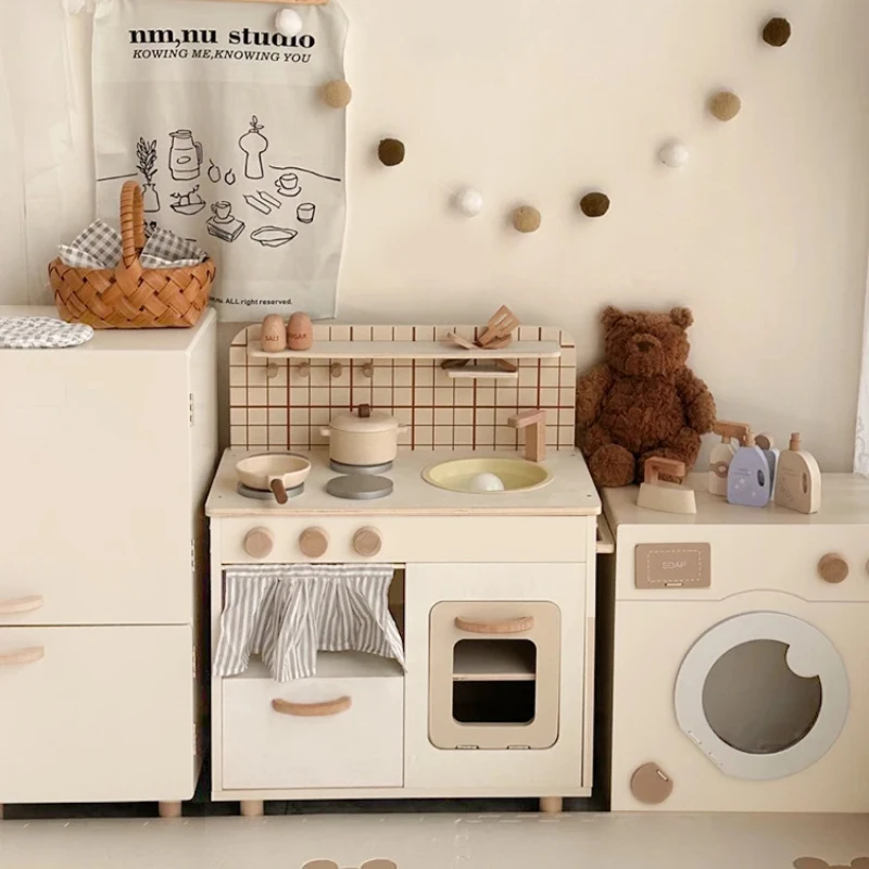 

Mini kitchen toy for children's wooden house simulation cooking gift