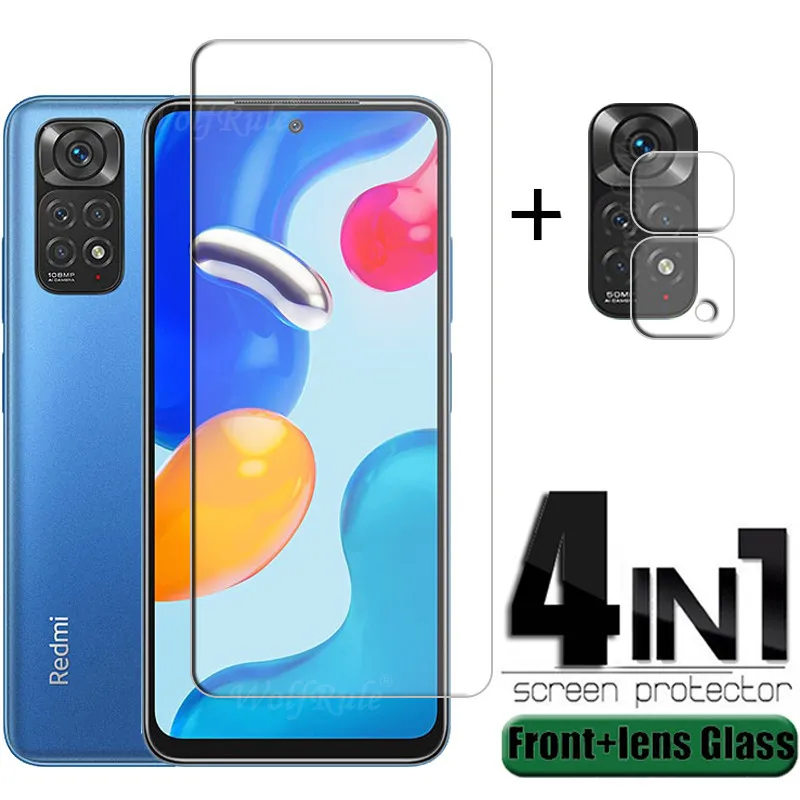 4 In 1 Per Redmi Note 11S Vetro Per Xiaomi Redmi Note 11S Pellicola Salvaschermo 9H Pellicola Per Telefono Per Redmi Note 11 Pro 5G 11S Vetro Per Lent