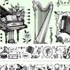 2m/Roll Violin Instrument Flower PET Tape Masking Tape  For DIY Sticker Scrapbooking Journal Collage Material 4
