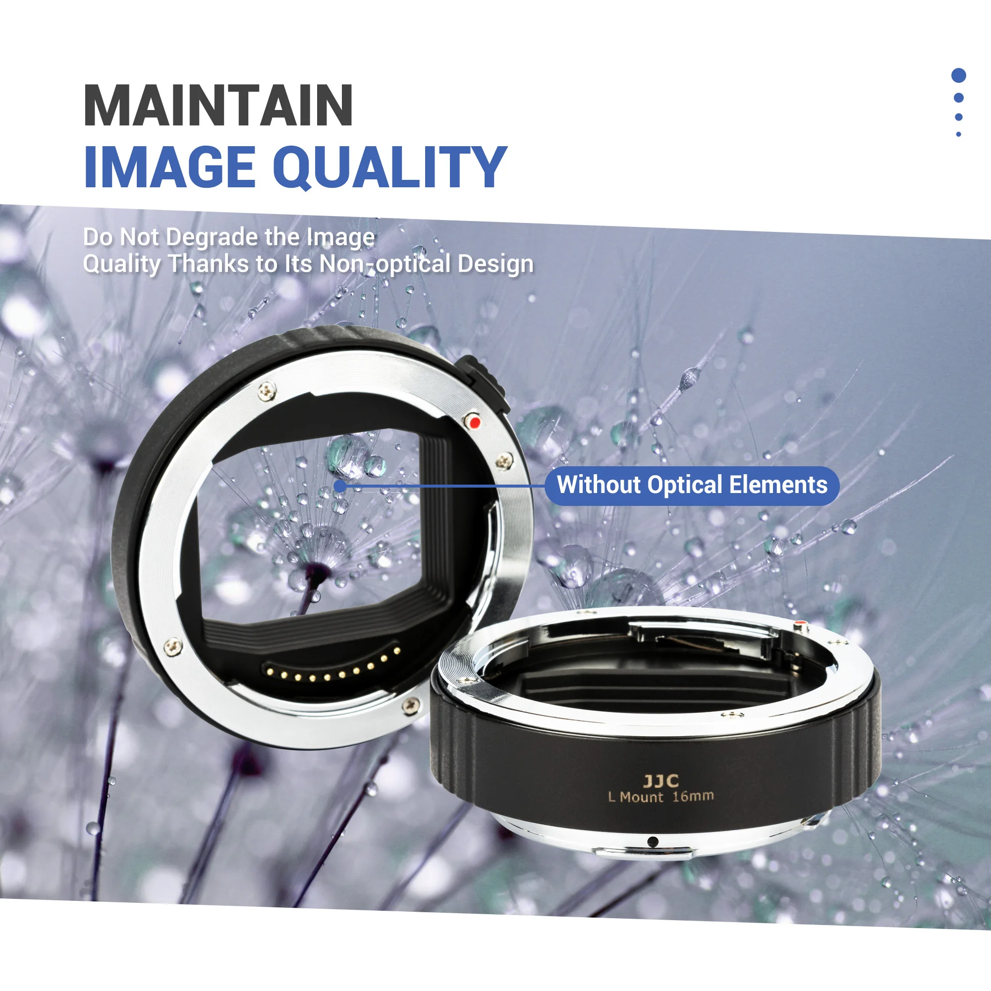 Jjc-auto Focus Tubo de Extensão Automática Anel Adaptador de Lente Eletrônico para Câmera Panasonic Leica Sigma l Mount 11 mm 16 mm - Image 4