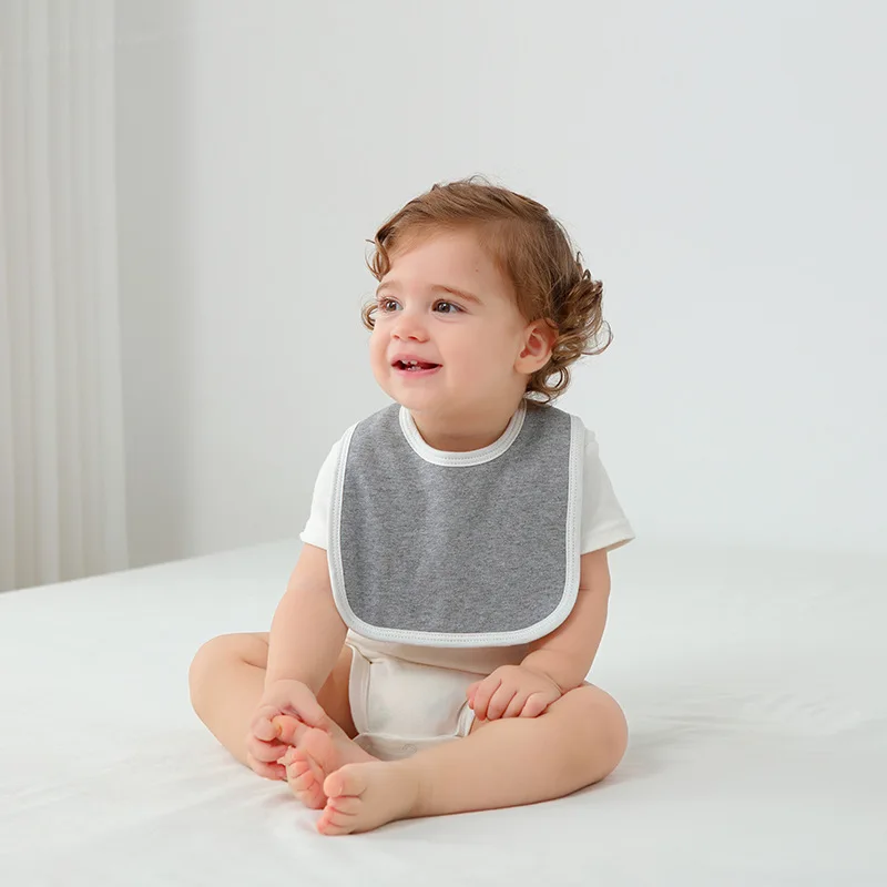 새로운 겨울 방수 두꺼운 Bibs 솔리드 코튼 먹이 타액 수건 부드러운 Burp Cloth For Kid Bib
