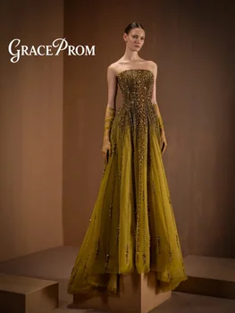 Green Crystal Evening Gown