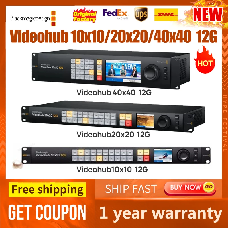 BlackmagicDesignVideohub10x1020x2040x4012GZeroLatencyVideo