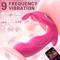APP-gesteuertes Vibrationsmassagegerät mit zwei Motoren, 9 Vibrationsmodi, tragbares Design, Unisex, weibliche G-Punkt-Massage, Masturbationsspielzeug 3