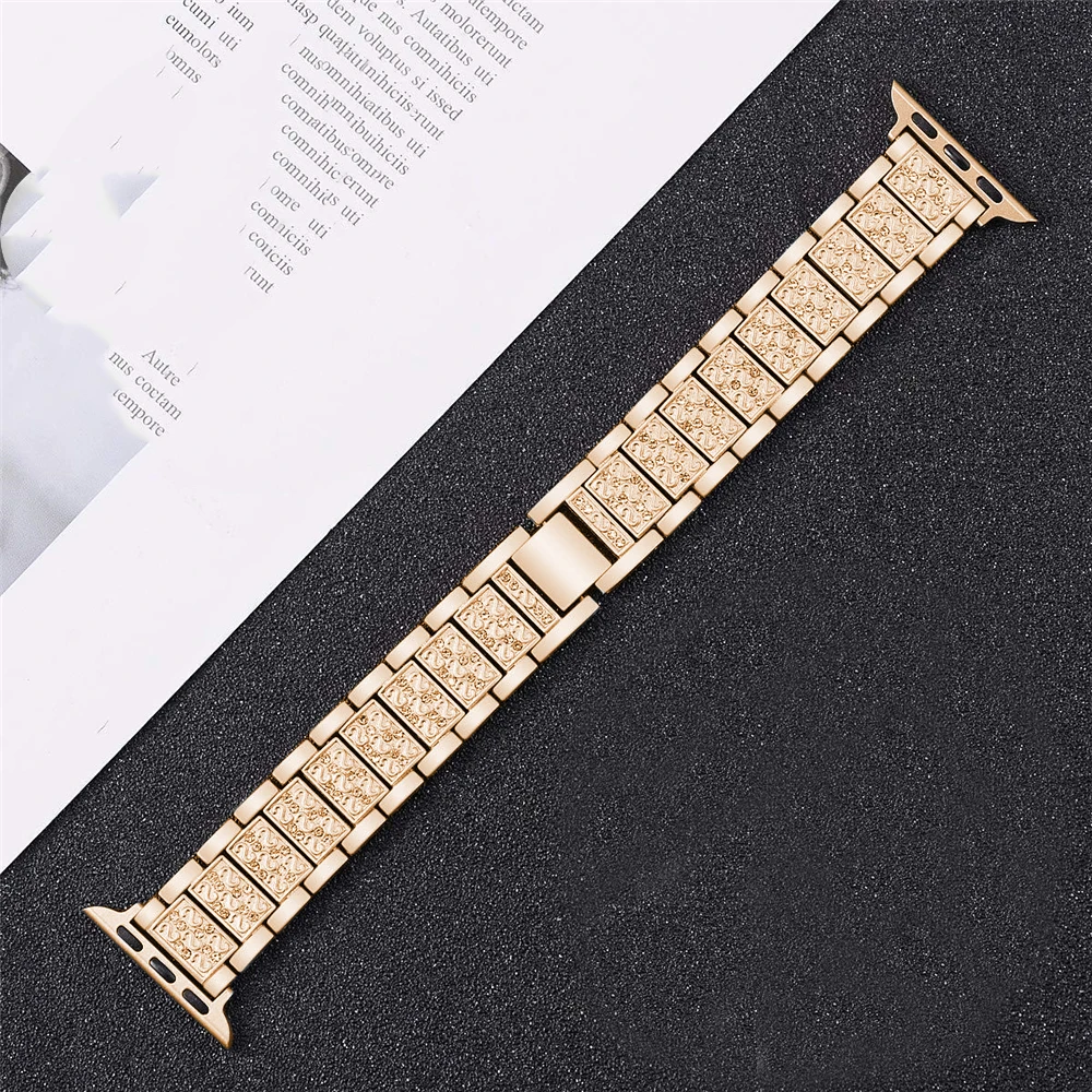 

Bling correa for apple watch 7 6 5 4 se 40mm 44mm 41mm 45mm band women strap for iwatch 3 38mm 42mm apple watch Metal bracelet