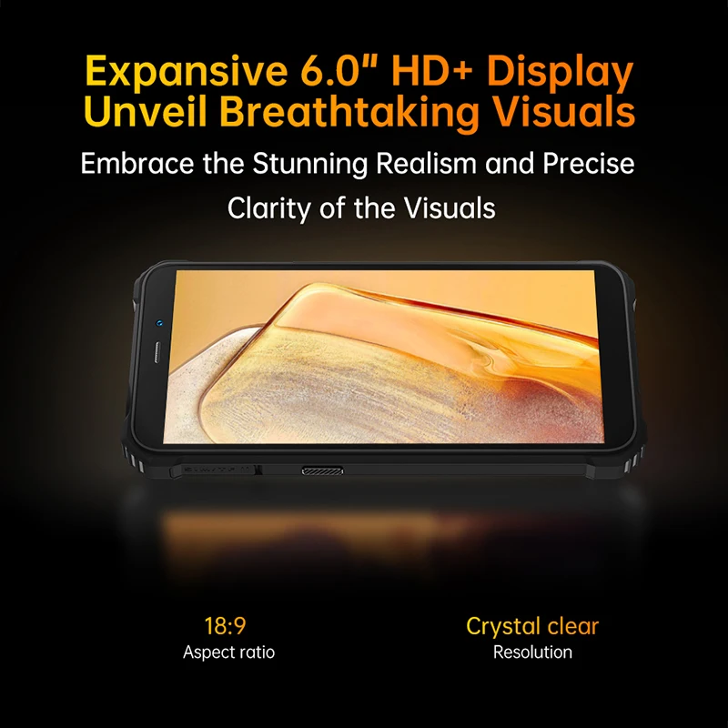Oukitel G2 Rugged Smartphone 4GB+64GB 6."HD 13MP Camera 6300mAh Cellphone Android Unisoc T606 Octa Core 4