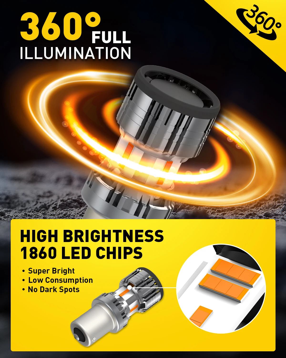 AUXITO-1156 BA15S P21W LED ڹ ĵ BAU15S PY21W 7507 7506 LED , T20 7440 W21W,   ȸ ȣ ڵ  12V, 2 