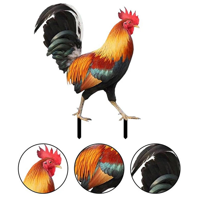รูปสินค้า รูปปั้นไก่ตกแต่งสวน สวยทนแดดทนฝน
