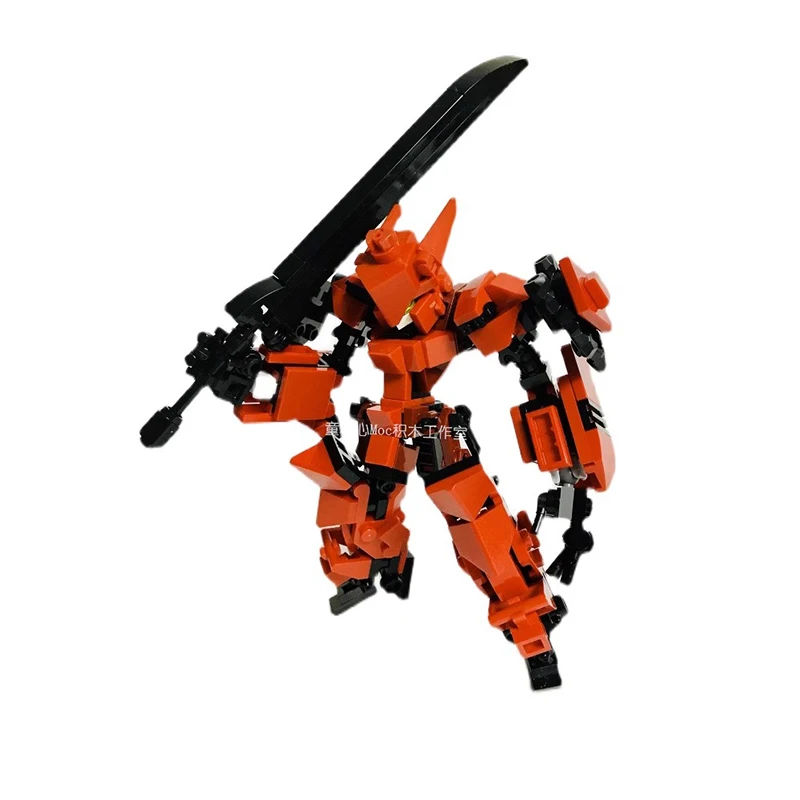 

Game Series Creative Swordsman Mecha Tabletop Decoration Model Set Assembling Building Blocks For Xmas Toys Brick Puzzle Gifts