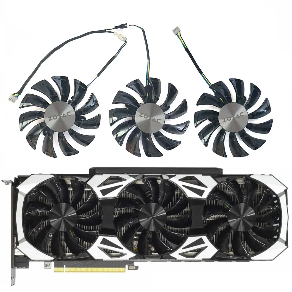 Nuovo 3Fan/1Set 88Mm 4Pin Ga92S2U Rtx 2080 Super Gpu Fan, Per Zotac Rtx 2080Ti 2080 2070 2060 Super Ventola Di Raffreddamento Della Scheda Grafica