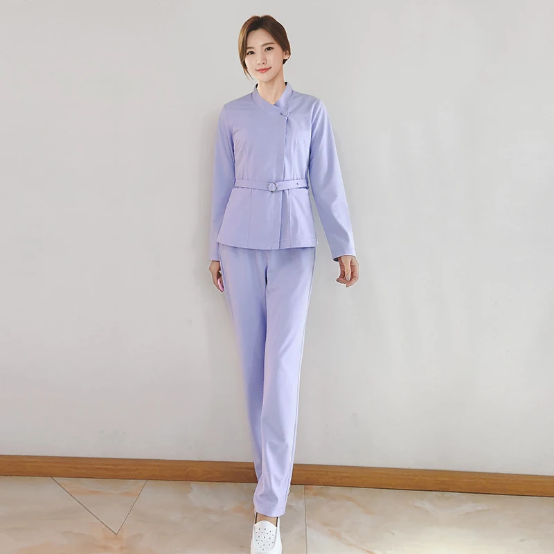 

New Style Fall/winter Split Suit Long Sleeve Beauty Care Work Clothes