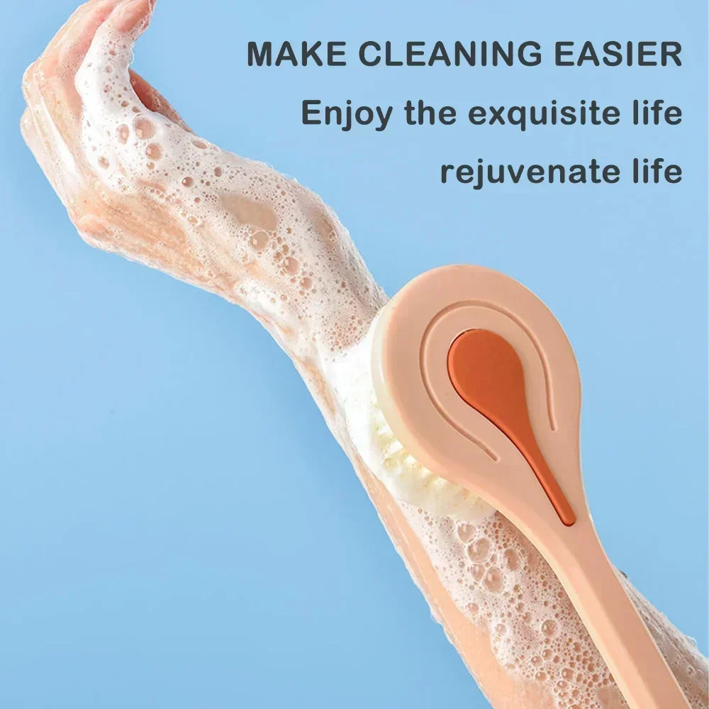 Long Handle Bath Brush Back Body Scrubber for Shower Exfoliation Body Care Massage Back Scrubber Shower Brush Bathing Tools 3
