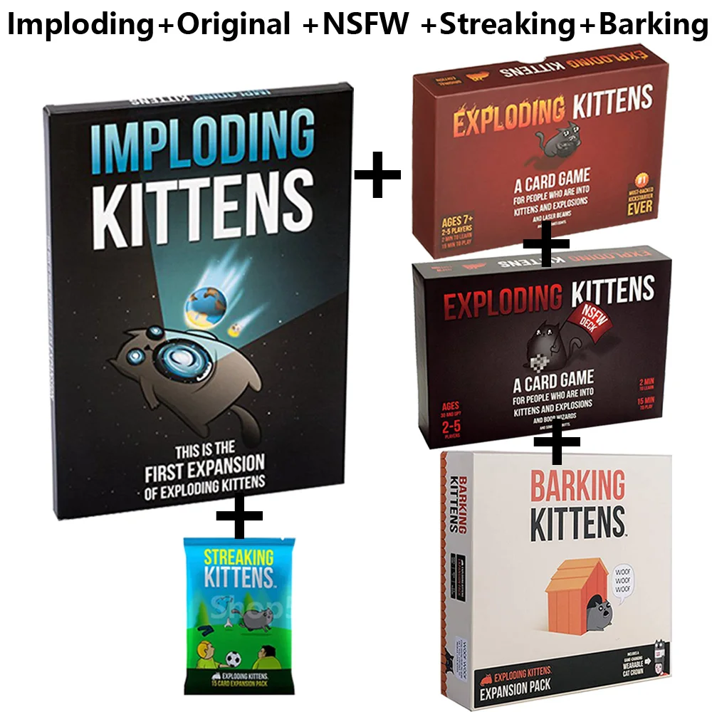 Original Edition Exploding Kittens Nsfw Imploding Kittens Streaking