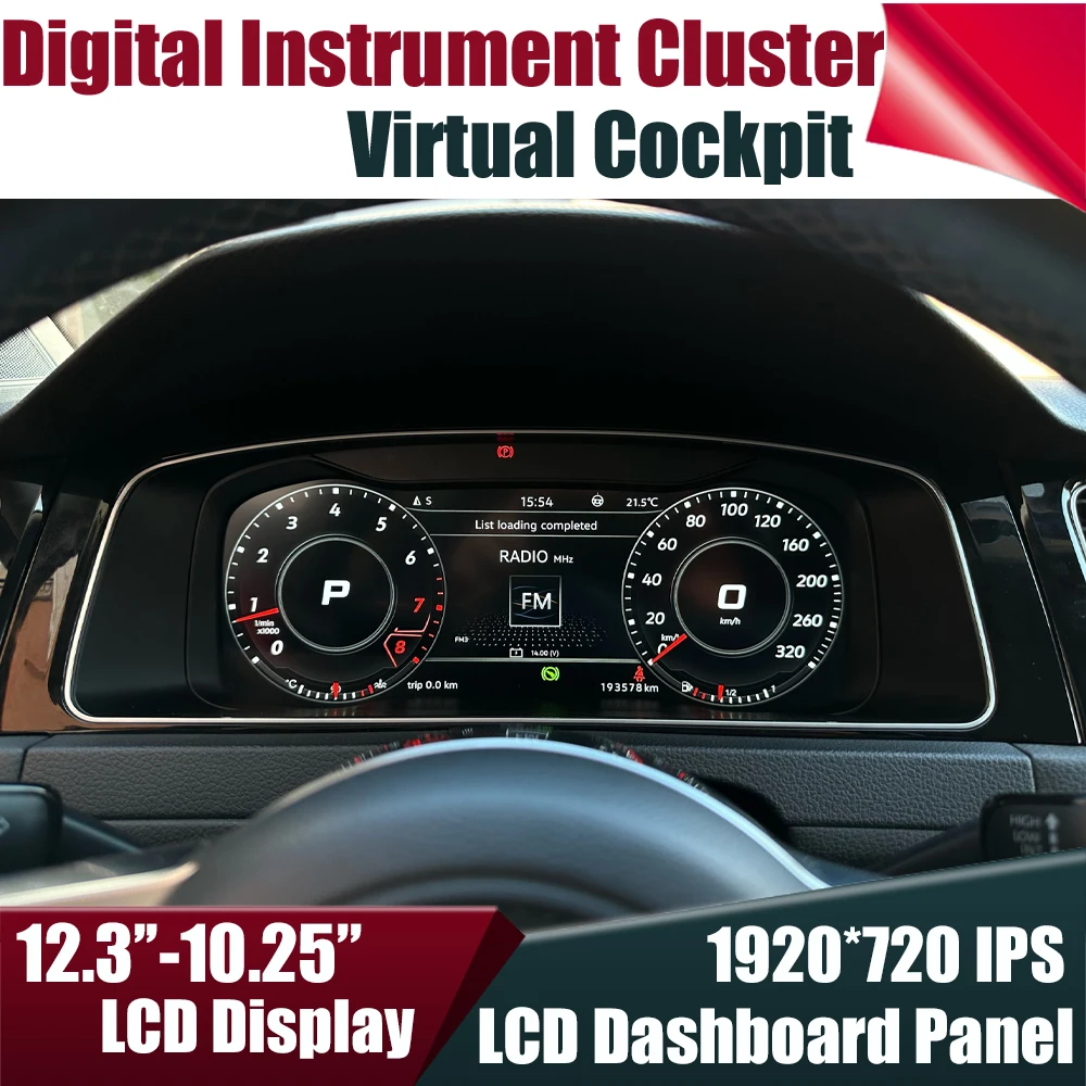 DigitalVirtualCockpitInstrumentClusterForVWGolf67MK6MK7