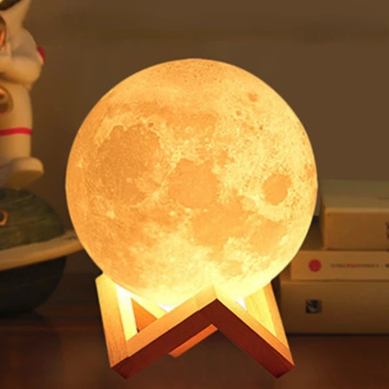 Светодиодный ночсветильник с 3D рисунком Луны