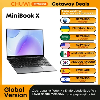 CHUWI MiniBook X 노트북 태블릿 PC, 2 in 1, 12GB LPDDR5 512G SSD, 인텔 N100, 10.51 인치 FHD IPS 스크린, 1920*1200, 윈도우 11 노트북