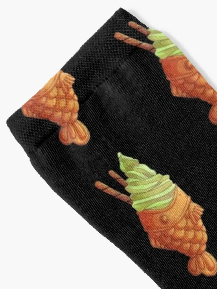 Matcha Taiyaki Socks cotton kids kawaii Boy Socks Women's