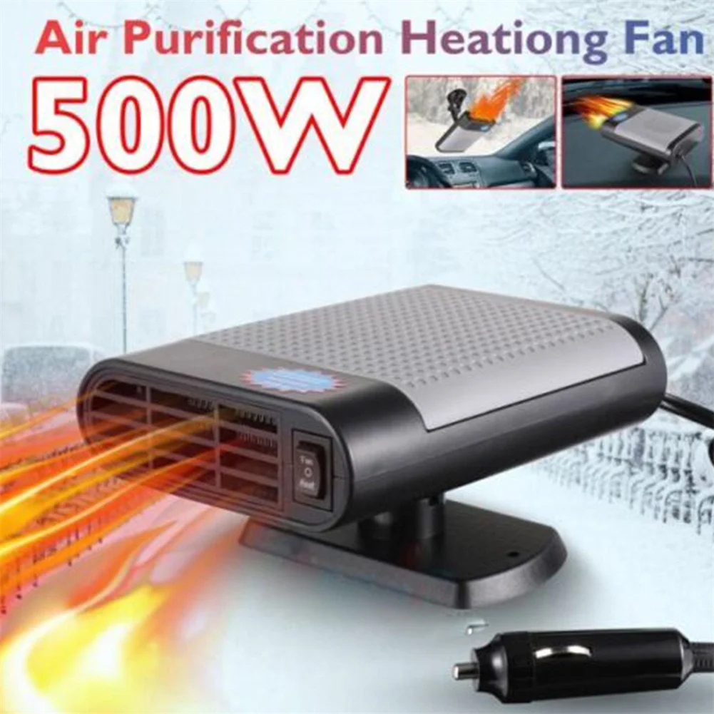 

12V 500W Car Air Heater Fast Hot Warm Air Blower Automobile Quick Heating Air Conditioner Windshield Defroster Demister Defogger