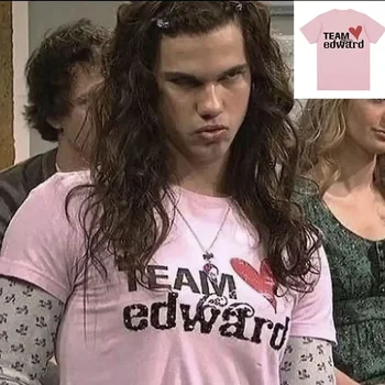 Jacob Wears Team Edward Has Twilight Fans Clothing Retro Women's Fashion Casual Large T-shirt Short Sleeve Shirt Y2k Style Tops 1