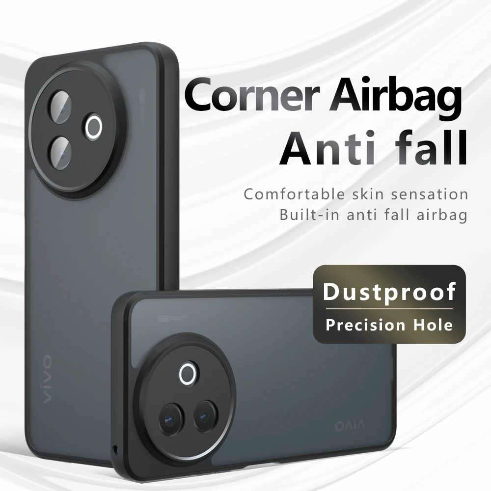 Luxury Armor Frosted Acrylic Clear Back Case with Shockproof Bumper