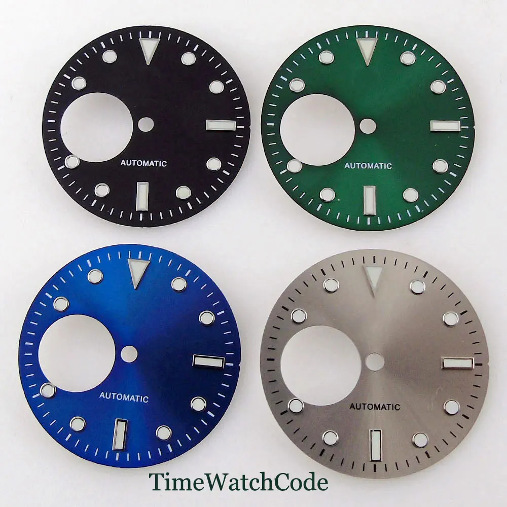 Quadrante Dell'Orologio Da 29Mm Orologi Pezzi Di Ricambio Per Il Viso Con Le Mani Adatti Per Pennarelli A Lancette Luminose Nh38/Nh38A Blu/Nero/Verde/