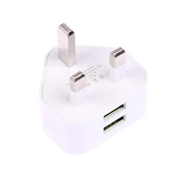 Universal 3 - Pin Wall Charger Adapter with Dual USB Ports (2 USB Port)