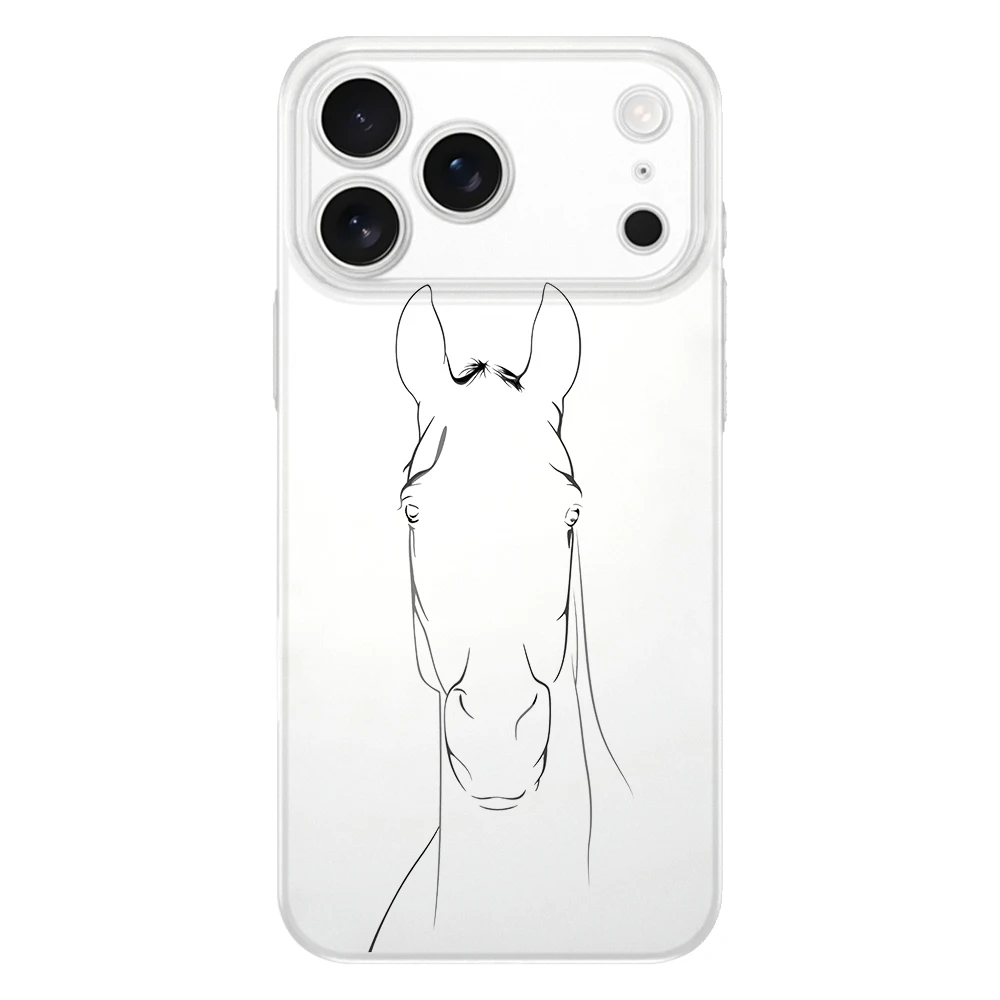 Horse Art Soft Clear TPU Phone Case - Easter Edition Cover Protection
