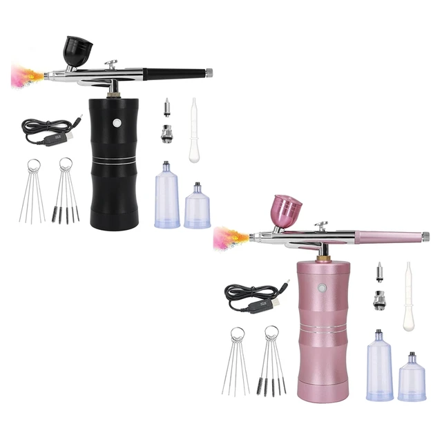 Air Brush Kit With Air Compressor, Upgraded 7.4V 34PSI Air Brush