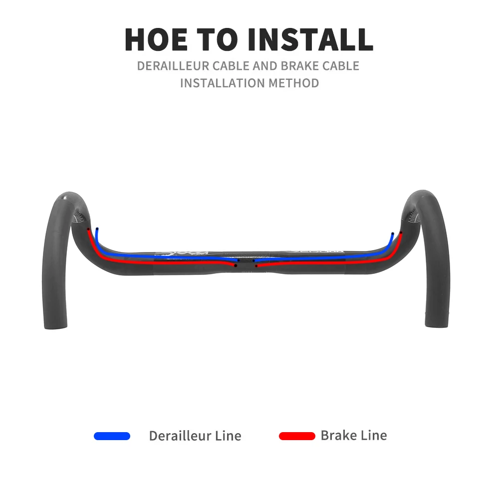 DEDA Zero100 Road Bicycle Carbon Handlebar Reduce Resistance Bent Bar Strengthen Bike Parts 380mm External Routing Black Matte