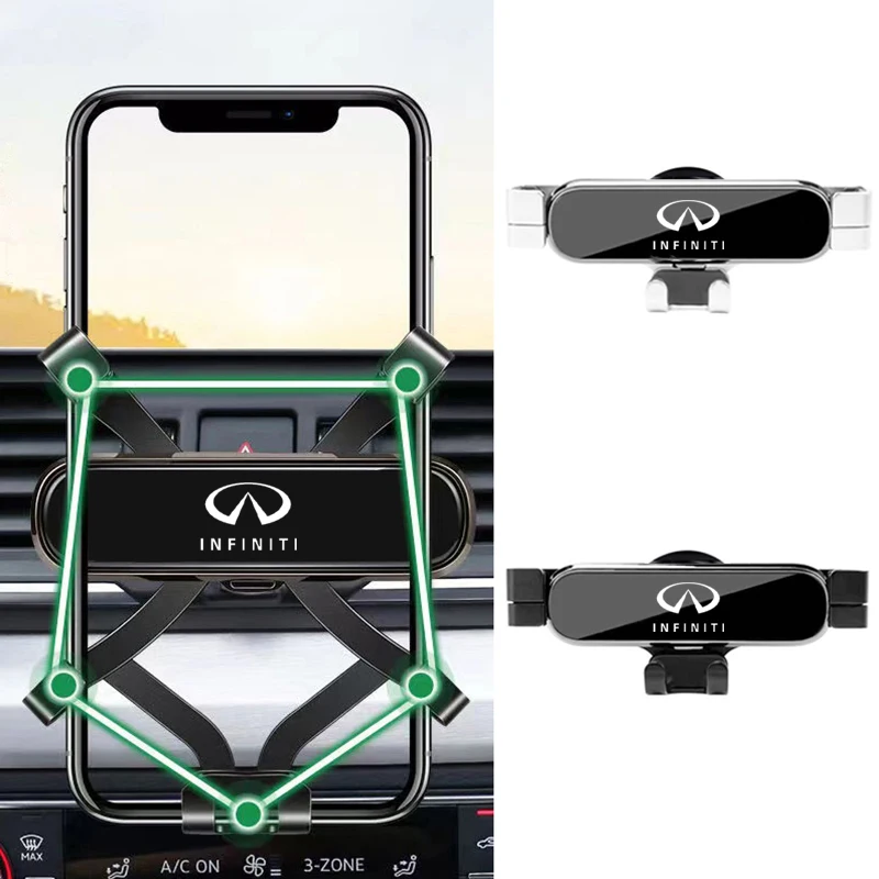 Mini Stretch Auto Phone Holder Car Air Vent Clip Mount For Infiniti