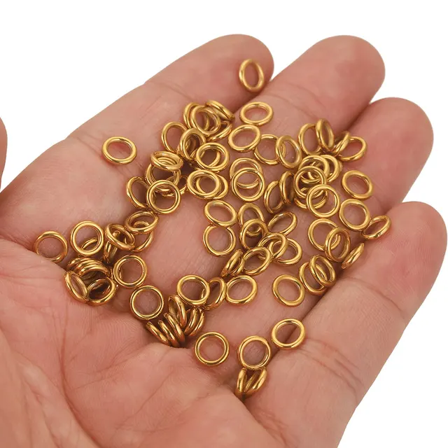 50pcs Stainless Steel Closed Jump Rings Split Ring Thick Connectors for DIY Jewelry Materials Making Supplies Accessories 4