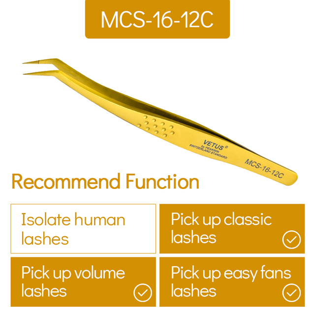 Vetus MCS All size single pack tweezers for eyelash extensions