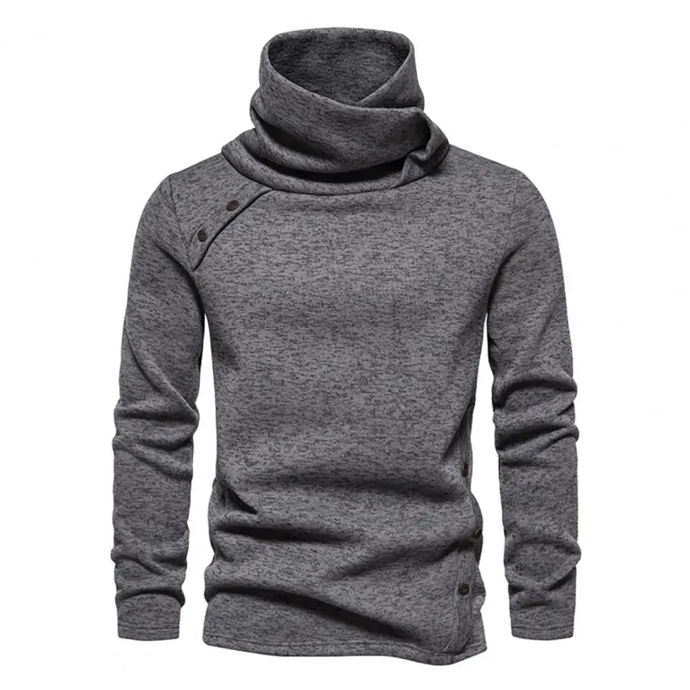 

Men's Fashion Long Sleeve Turtleneck Knit Sweater Autumn and Winter Versatile Harajuku knit jumper Comfortable Bottoming Shirt